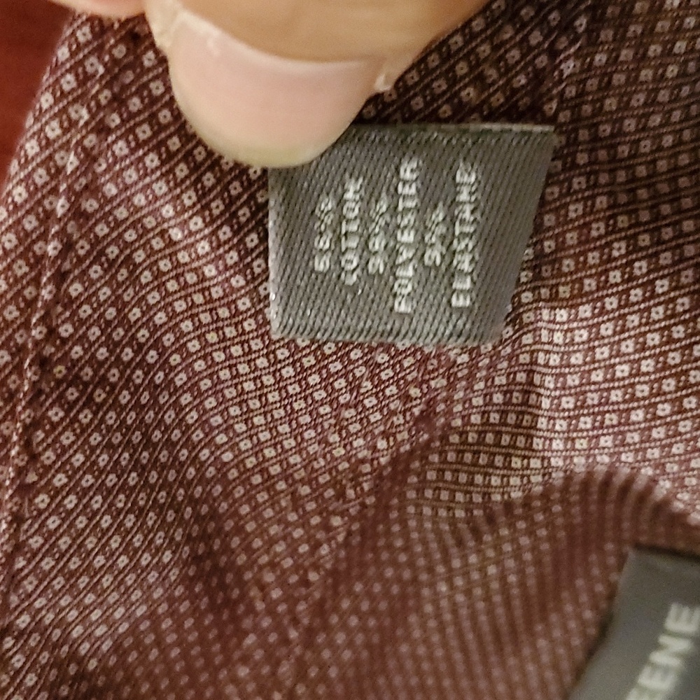 Geoffrey Beene Men's Button Down Rusted/Burgundy Long Sleeve - 15-15 1/2, 34/35M - Picture 7 of 7
